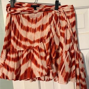 Banana Republic Orange Cream Mini Wrap Skirt